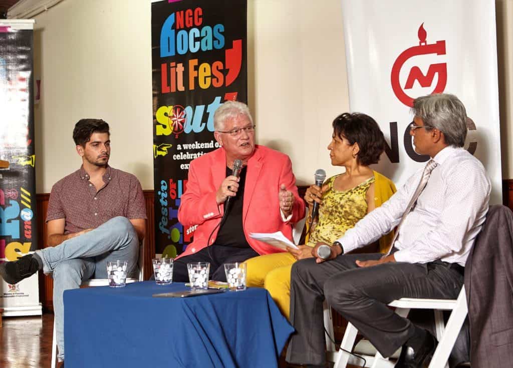 AACCLA Chairman Nicholas Galt responds to a question from Marina Salandy-Brown during the Life After Oil panel at #southbocas2016.