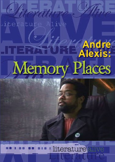 Poster for the Literature Alive event Memory Places featuring a man in glasses looking out of a window.